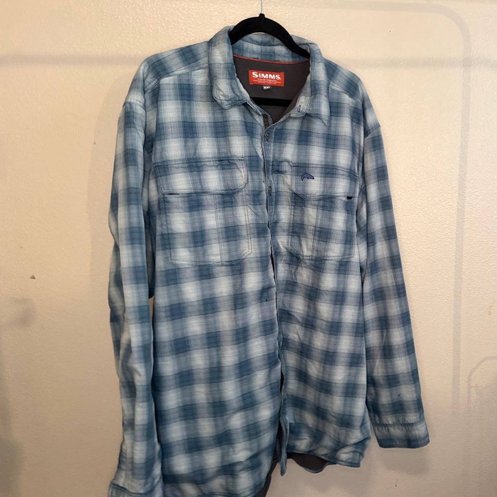 Simms Light Blue Checkered Shirt